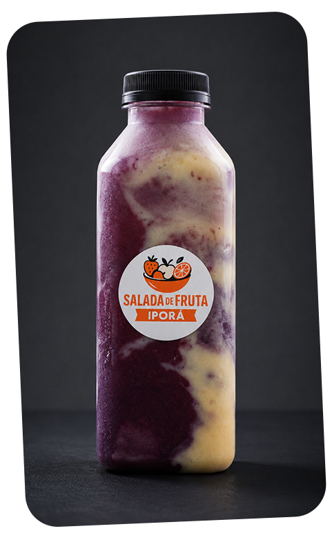Batida de açaí em garrafa
