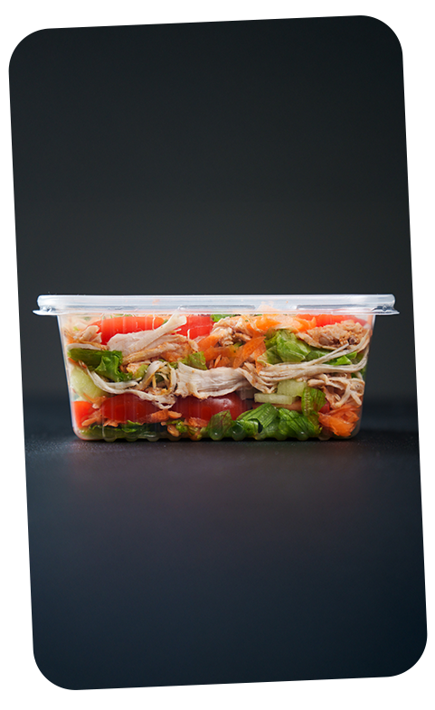 Salada proteica com frango desfiado